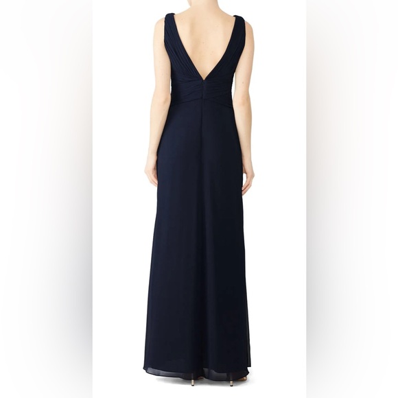 Navy Antonia Gown by WATTERS - Picture 2 of 13